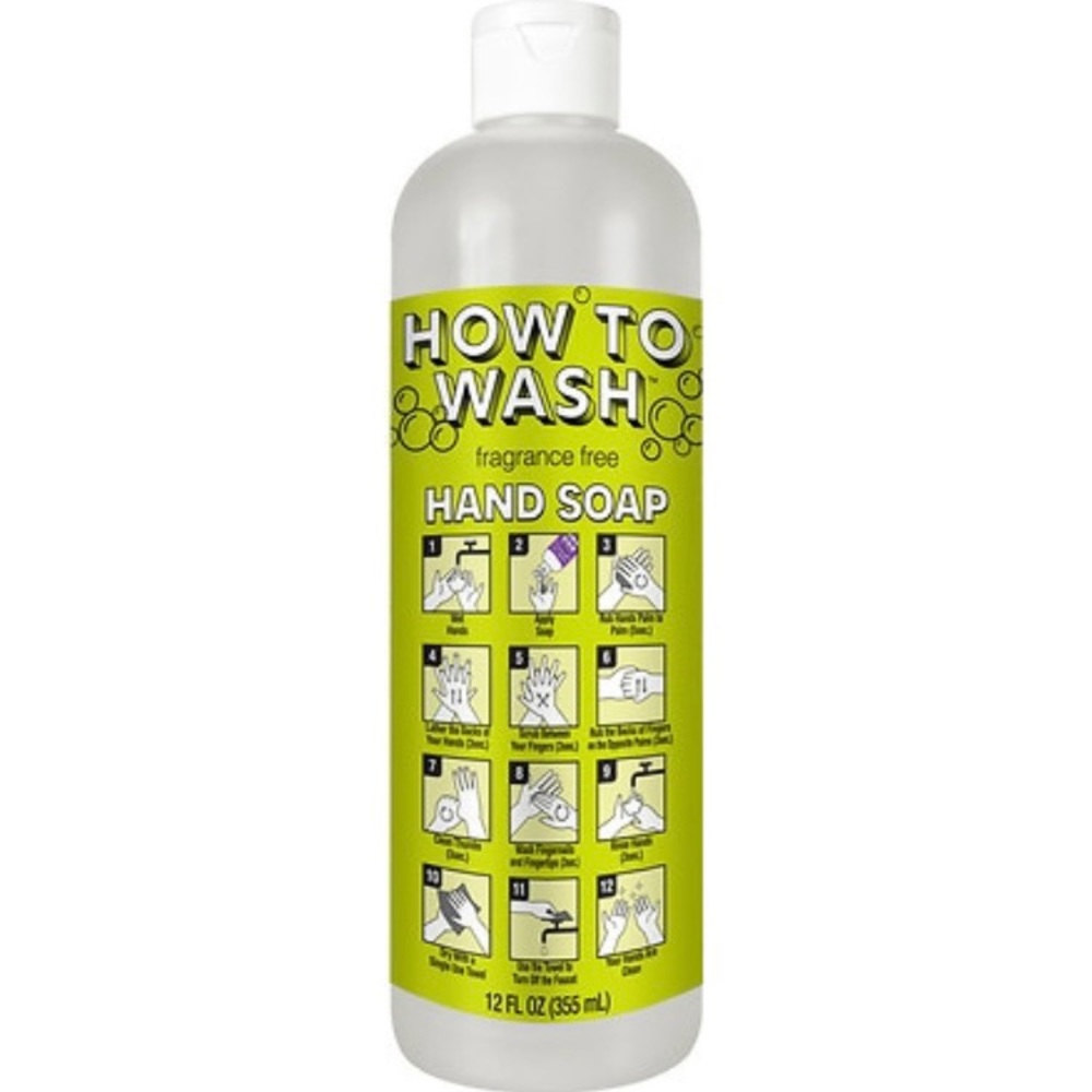 X4 How to wash hand soap. Fragrance free.
